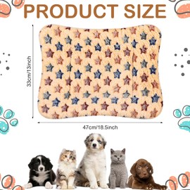 Tuanse 4 Pack Guinea Pig Bed Mat Bedding Rabbit Winter Bed Pad for Indoor Warm Small Animal Bed Mattres Fleece Sleeping Pad for Hedgehogs Bunny Ferrets Hamster(13 x 19 Inch, Little Star)