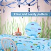 LSJDEER 4 Pieces Under The Sea Tablecloths - Ocean Waves