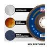 Sealey FD12580 Flap Disc Zirconium Ø125mm 22mm Bore 80Grit