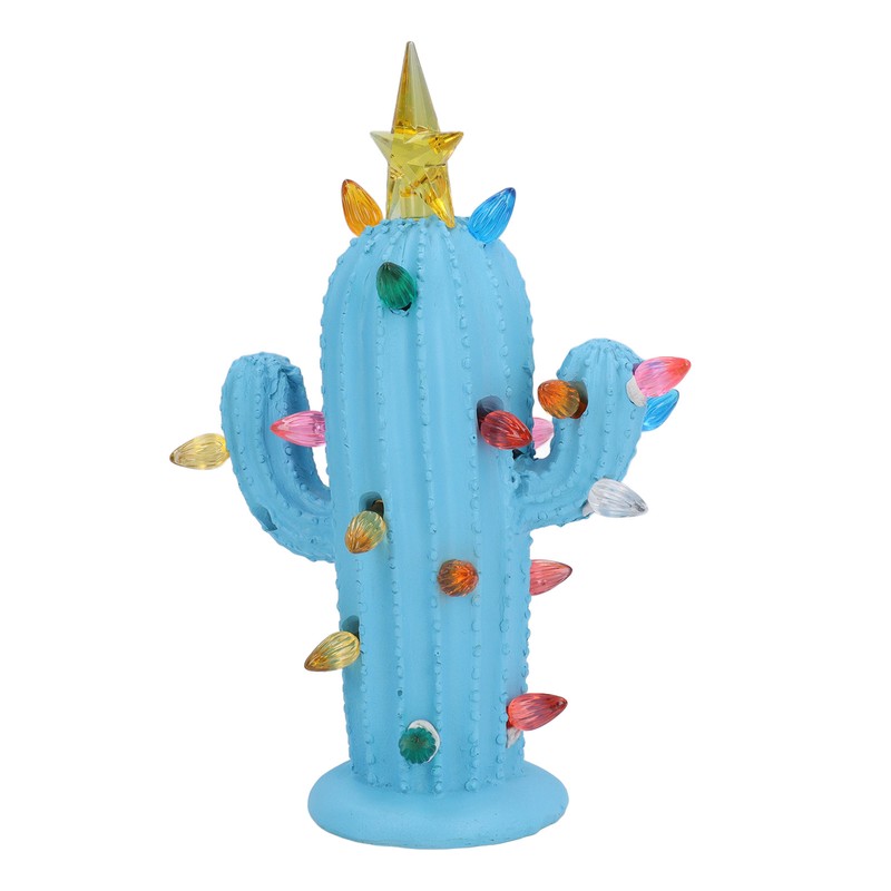 Cactus Figurine Resin Home Decor Plant Cactus Christmas Tree with
