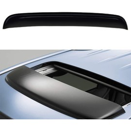Lifeinfinity Original 43inch Universal Fit Rain Snow Guard Sun Roof Wind Deflector,1pc Tape-On Dark Smoke Tint Auto Moonroof Window Visor |RN110|