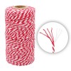 G2PLUS 2x100M Red and White String Twine, 2MM Craft Cotton