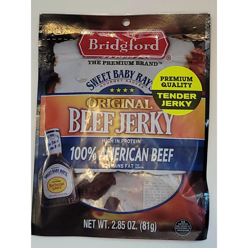 Bridgeford sweet baby rays beef jerky (original) 2.85 oz