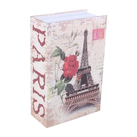 Security Box, Haofy Book Safe with 2 Keys, Lockable Cash Box in Dictionary Shape, Book Safe for Storing Money, Jewellery Case for Office/Home, Paris Tower