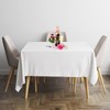 Trimming Shop White Square Polyester Tablecloth, 54" x 54" Premium