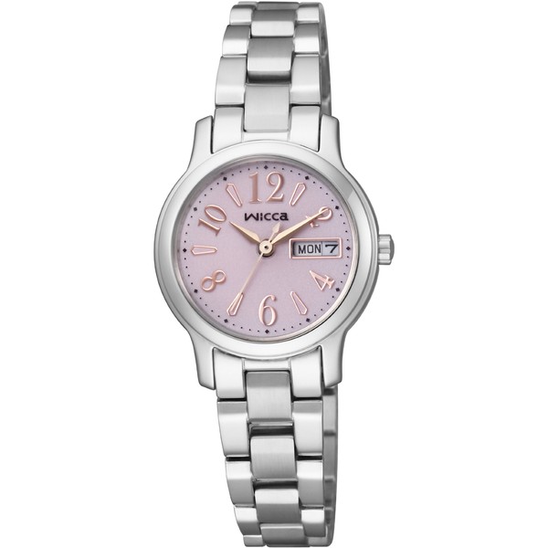 Citizen KH3-410-91 Wicca Solar Tech Day & Date Model, Simple Adjustment, Dial Color - Pink, watch