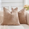 GriNeed Throw Pillow Covers Neutral Khaki Set of 2 18x18