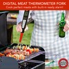 Digital Meat Thermometer Fork for Grilling and Barbecue Fast Read