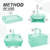Tixill Small Collapsible Storage Crates, Foldable Plastic Baskets with Lids