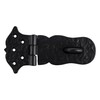 SKANDH 6" Iron Hasp and Staple - Antique Black Powder