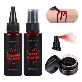 BOBISUKA Halloween Artificial Blood 3 Pieces: Blood Plasma + Artificial