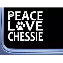 EZSTIK Chesapeake Bay Retriever Peace Love L670 Dog Sticker 6" decal
