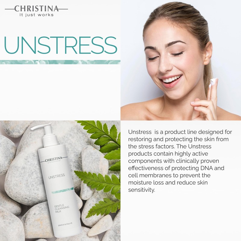 Christina Unstress Soap-Free Gentle Cleansing Milk Makeup Remover for Face