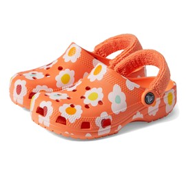 Crocs Classic Graphic Clog, Persimmon/Multi, 12 US Unisex Little Kid