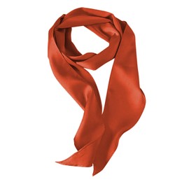 JK Home Women Long Satin Scarf Neckties Choker Solid Color Narrow Thin Silk Scarves Self-Tie Bow Waistband Hair Band Headbands Neckerchief Ribbon Tie Chiffon Scarf Belt for Bag Hair Accessories Orange