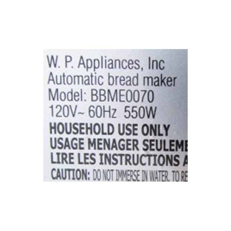 Generic Paddle fits Wolfgang Puck Bread Maker Model BBME0070 only,