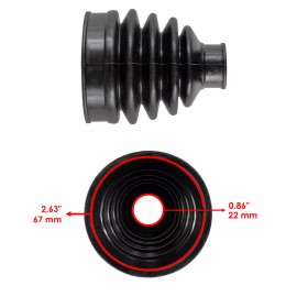 Caltric Front Axle Inner CV Boot Kit for Polaris Ranger 800 4X4 EFI 2011 2013 2014