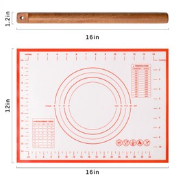 Versatile Rolling Pin for Dough - Sapele Wood Rolling Pin with Unique Hanging Hole Design - Perfect for Baking, Pies - Pastries, Elegant Wooden Rolling Pin - Your best 16 Inches French Rolling Pin