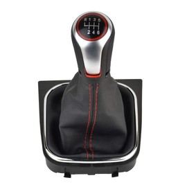 Malcayang 6 Speed Gear Shift Knobs Boot Cover for Golf MK5 MK6 MK7 Scirroco Eos