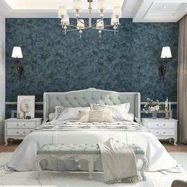 Boobest 15.7"x354" Marble Contact Paper Blue Green Marble Wallpaper Peel and Stick Matte Marble Sticker Countertop Waterproof Removable Adhesive Paper