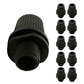 10 Pack | Black Straight Flex Cord Grip with 10mm Male Thread | Strain Relief | Screws Directly into Lampholder | DIY & Light Fitting Repair | High Grade Thermoplastic Resin