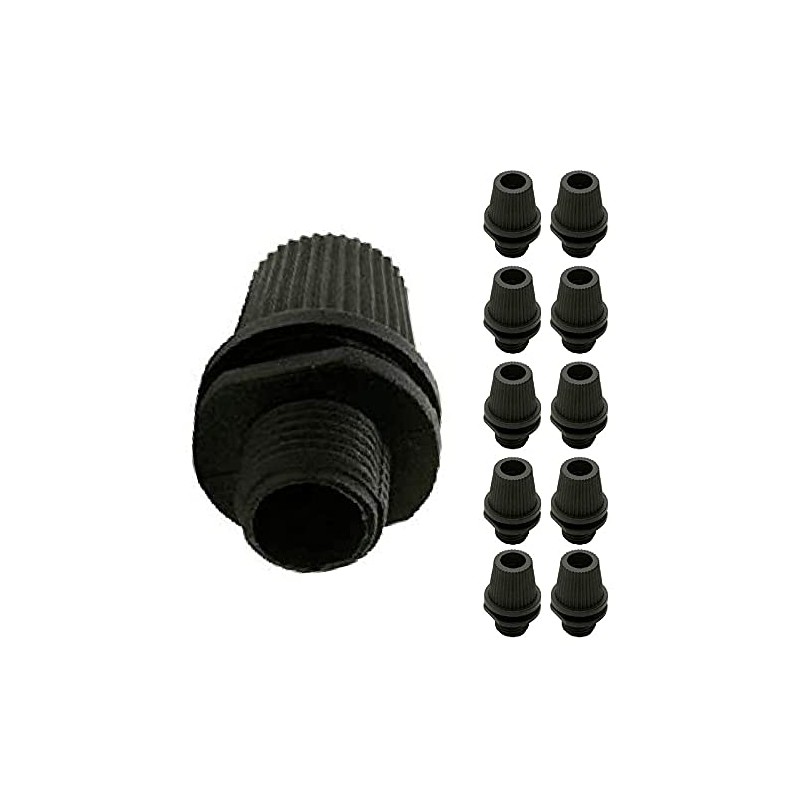 10 Pack | Black Straight Flex Cord Grip with 10mm