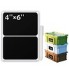 JIEHENG 100Pcs Large Black Labels for Storage Bins,6x4 Inch Removable