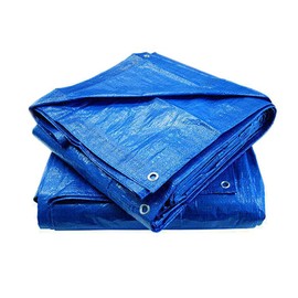 Clothing Estates - BLUE TARP SHEET Tarpaulin Camping Strengthened Waterproof Heavy Duty Lightweight 60 g/sm Farm Agricultural Equipment Garden Body Shop Garage Car Cover (5 x 5 m / 16' x 16')