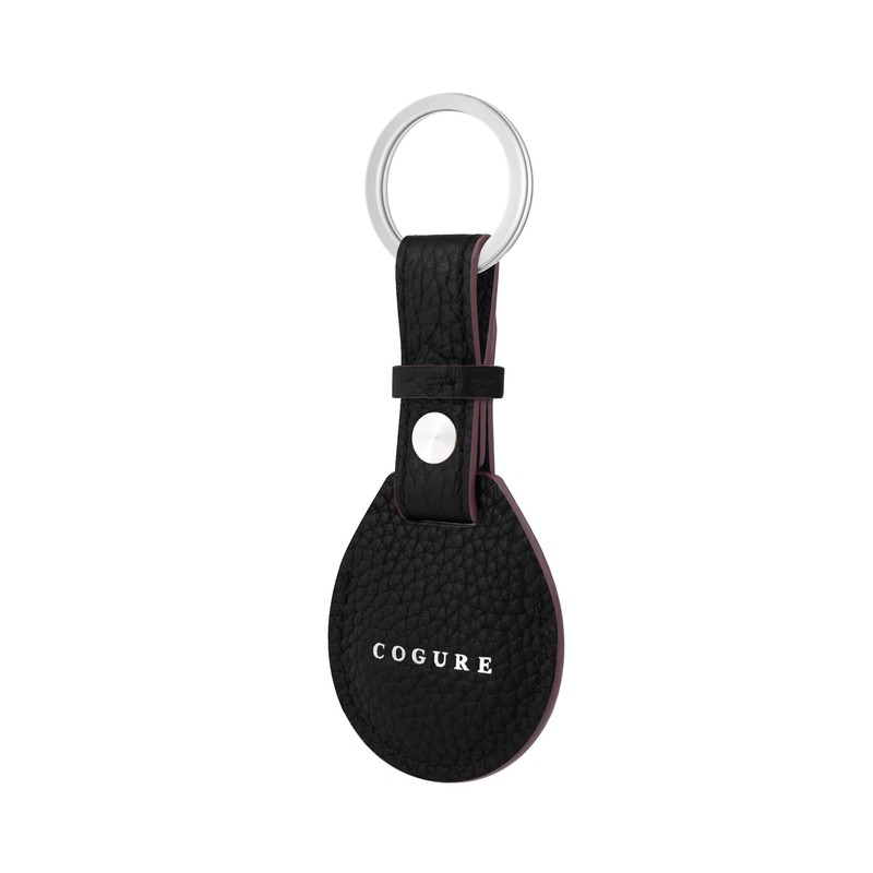 COGURE COPAT-K Charm Keychain, AirTag Case, Genuine Leather, Air Tag