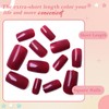 Bellelfin 360Pcs Press on Nails Short, Square Red Fake Nails