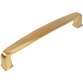 Cosmas® 4392-128BB Brushed Brass Modern Cabinet Hardware Handle Pull - 5" Inch (128mm) Hole Centers