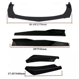 Unbranded For Hyundai Elantra Front Rear Bumper Lip Spoiler Splitter Body Kit Side Skirt /