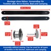 4 Pack 150 x 12mm Loop Black PU Leather Sewing