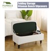 FUANGUI Ottoman Cover Stretch Storage Ottoman Bench Slipcover Jacquard Folding