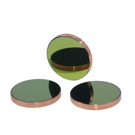 Mssoomm 25mm Cu Copper Laser Reflection Mirrors Coated Gold for CO2 Laser Cutter Engraver/Cutting Engraving Machine, 3 Pcs Dia. 25mm /0.98"