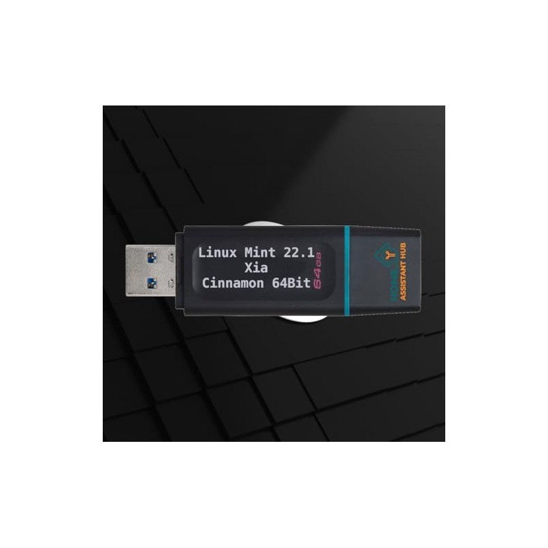 Linux Mint 22.1 "Xia" - Bootable 64GB USB 3.2 Stick