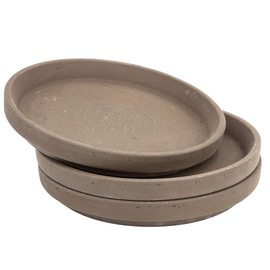 B2S BACK2SEASON Ton Saucers, Set of 3, Made in Germany, Plant Plates, Terracotta Planter, Reusable, Round, Brown, Set of 3 (Outer Diameter 15.6 cm)