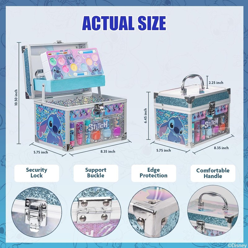 Stitch Set de Maquillaje para Niñas Gloss y Esmalte con