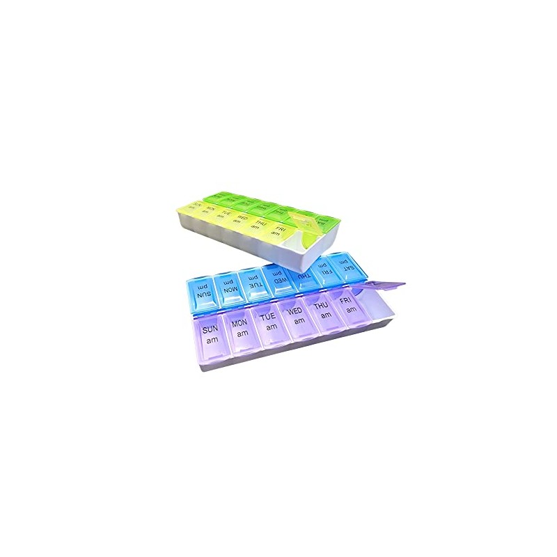Twice a Day Pill Organizer - Sunday Through Saturday Container