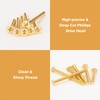 WELLOCKS Cabinet Pulls Knobs Screws M4 25-50mm 200PCS Assortment Gold