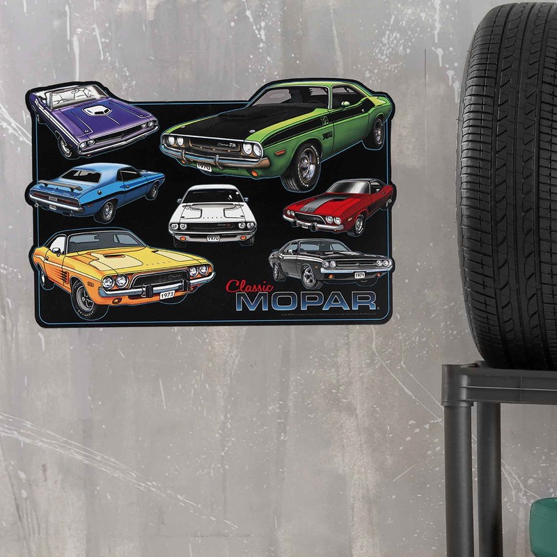 Mopar Collage Metal Sign - Large Classic Mopar Sign for