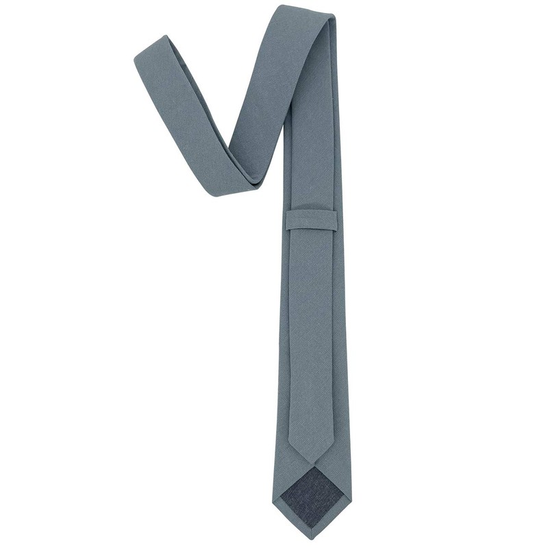 Kebocis Corbata de algodón de color sólido para hombre, Azul