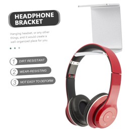 Gatuida 1 Set Headphone Hook Headset Stand Gaming Headphone Holder Household Headset Holder Universal Headset Bracket Headset Hook Headphones for Computer Earphones Aluminum Alloy Silver