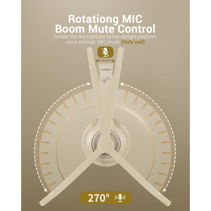 Auriculares inalámbricos con micrófono con cancelación de ruido AI, auriculares