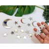 Juego de 30 decoraciones para tartas de luna con estrellas