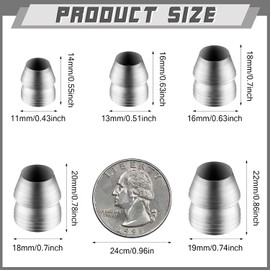 20Pcs Safety Round Handle Wedges, Handle Splitting Wedge Axe Hand Metal Wedge Round Steel Wedge for Axe Claw Hammer Sledge(Diameter 10mm / 0.39in)