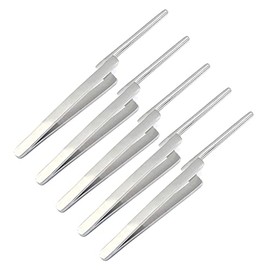 AAProTools 5 Pcs Dental Articulating Paper Tweezers, Stainless Steel Instrument Holding Forceps Holder Straight for Articulating Paper