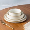 GBHOME Stoneware Dinnerware Sets for 8, Round Reactive Glaze Ceramic