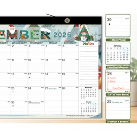 AECCN Desk Calendar 2026-2027, 18 Months Calendar, 17" x 11.4"