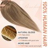 Benehair Human Hair Toppers for Women Clip in Hair Toppers